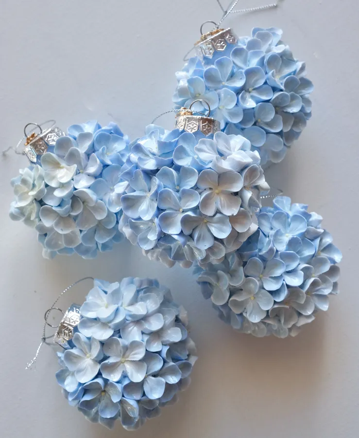 Blue Hydrangea Ornament